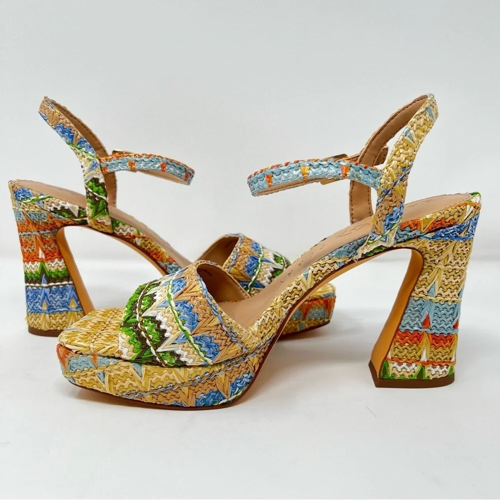 Katy Perry Collections Colorful Woven Platform Sandals